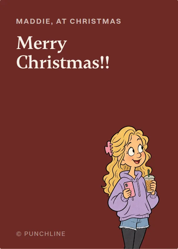 Maddie christmas card: Merry Christmas!!