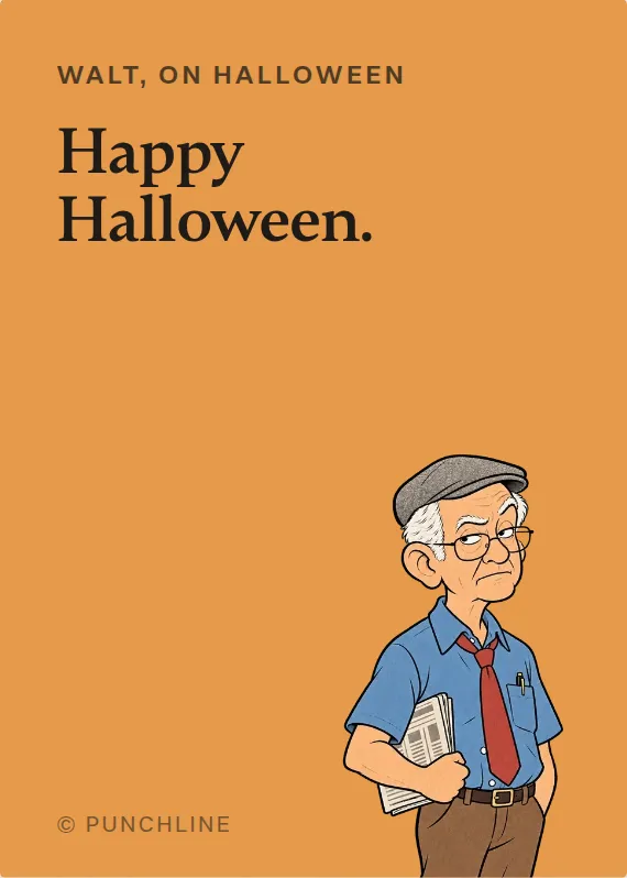 Walt halloween card: Happy Halloween.