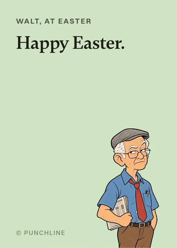 Walt easter card: Happy Easter.